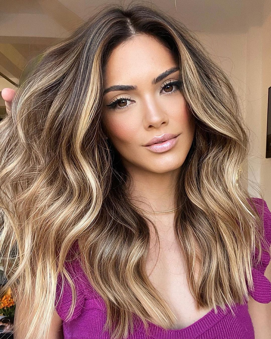 Brown Hair with Generous Blonde Highlights