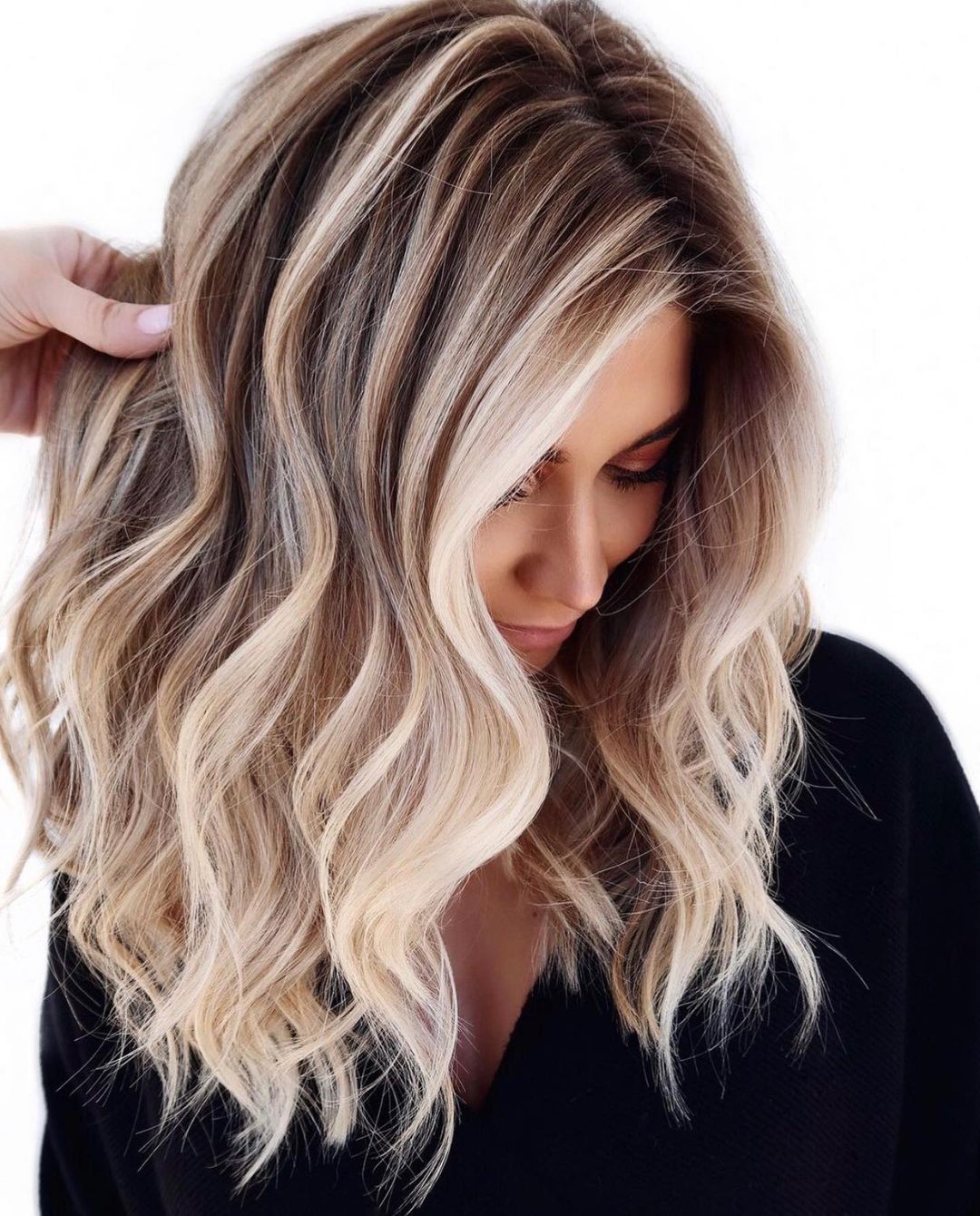 Bright Cool Blonde Balayage Highlights