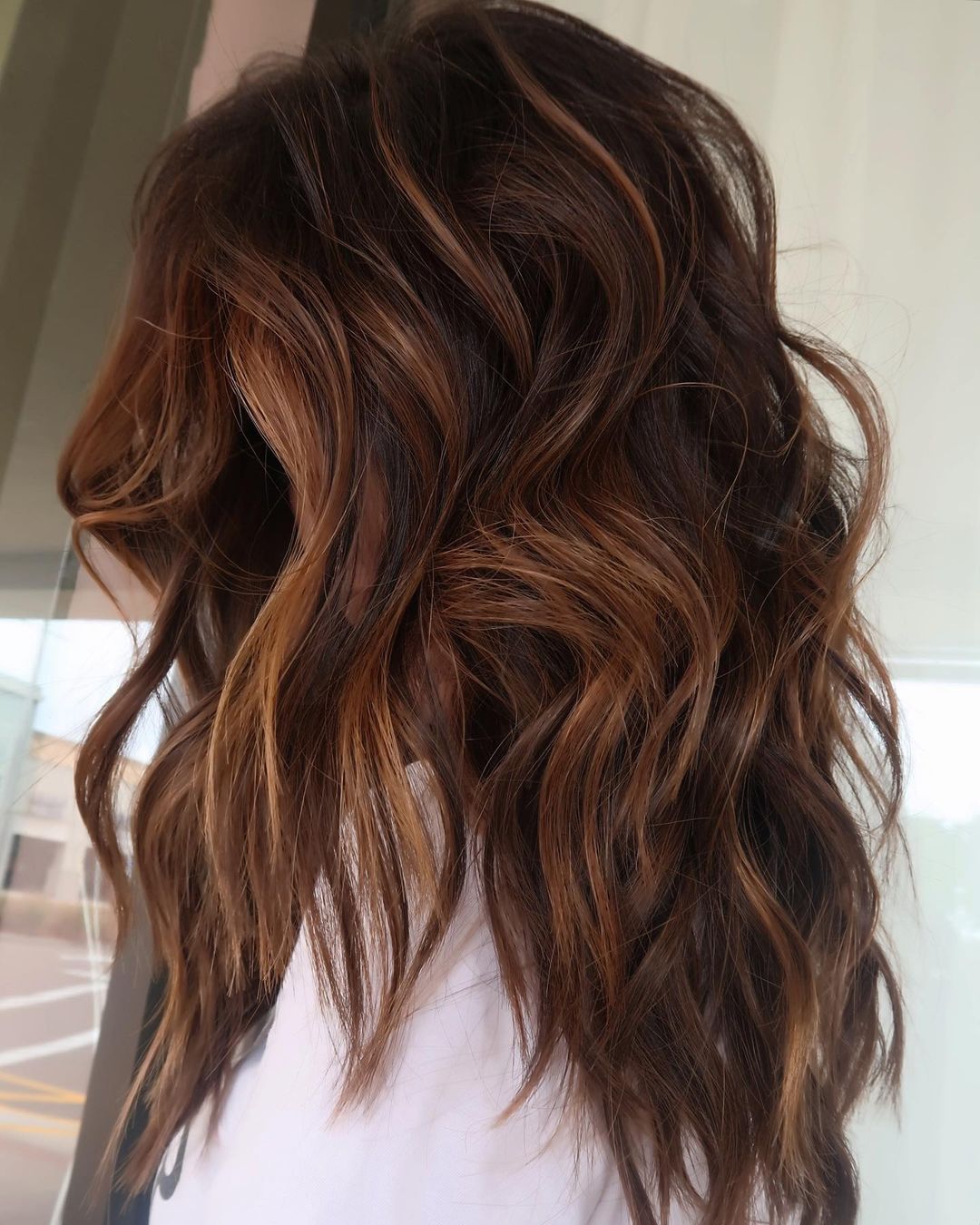 Cinnamon Brown Balayage for Fall