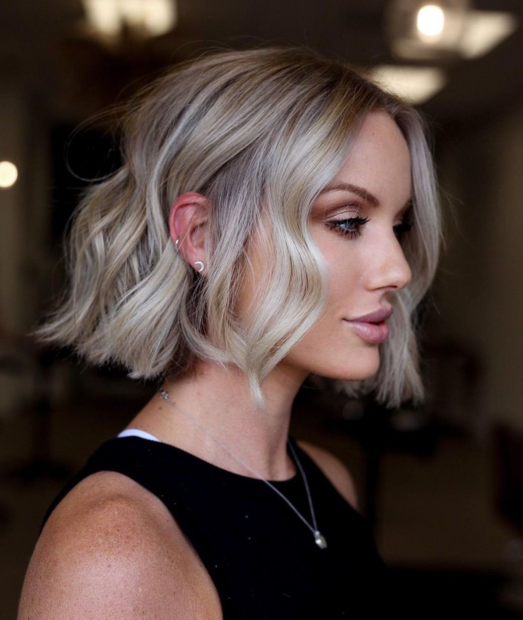 Dirty Blonde Bob with Warm and Cool Highlights