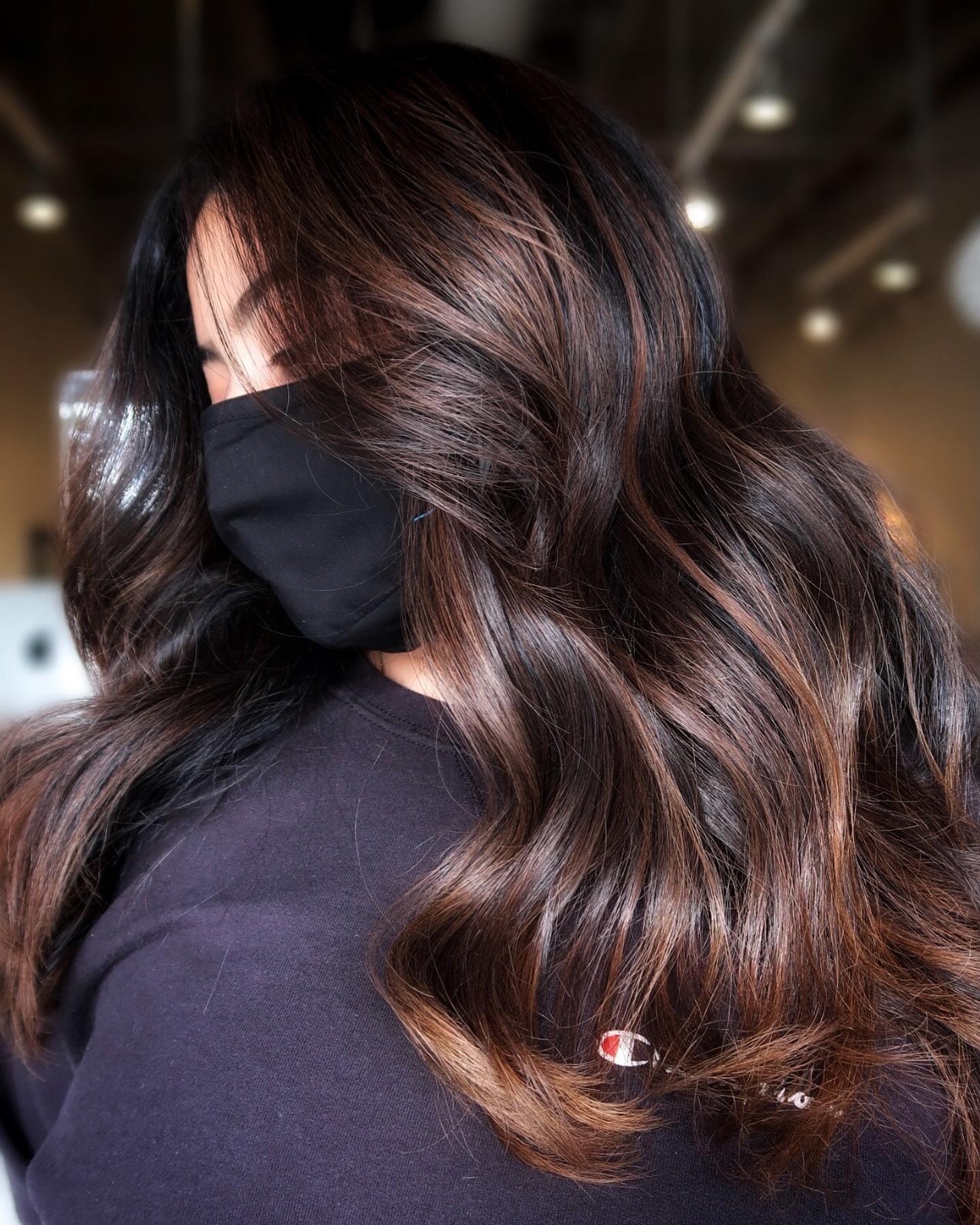 Chocolate Hair with Caramel Highlights