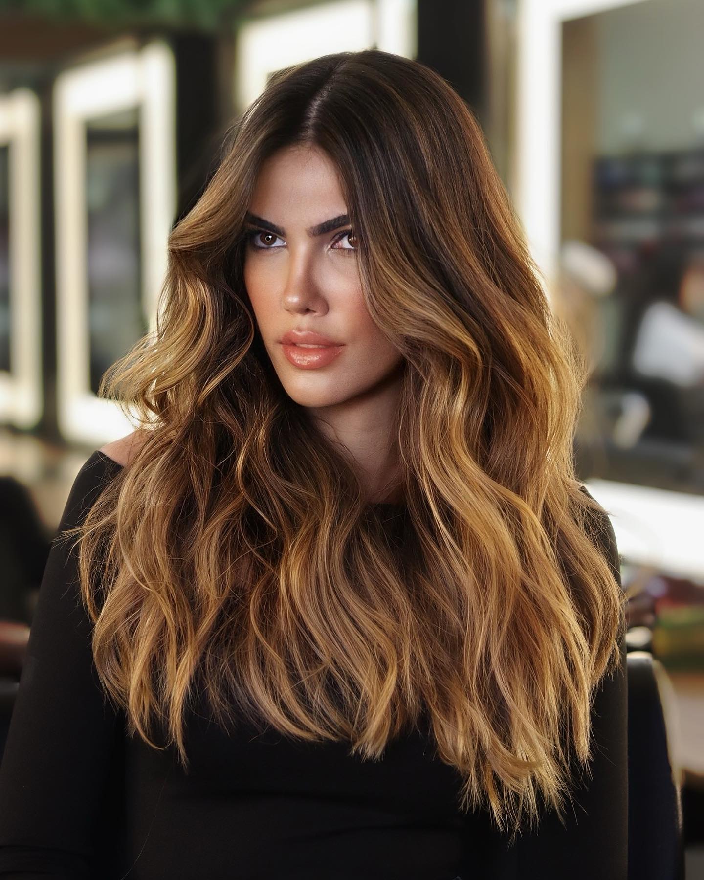 Eye-Catching Caramel Golden Blonde Balayage